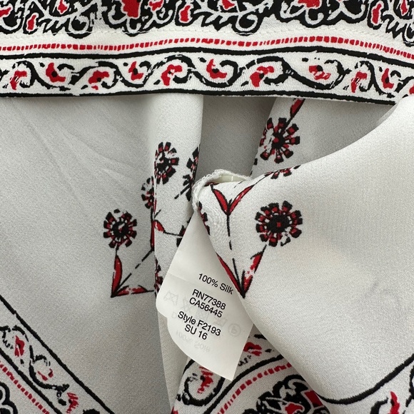 Madewell Silk Short-Sleeved Floral Printed Top - Picture 4 of 5